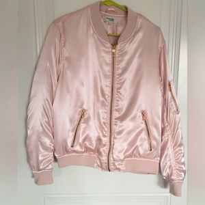 Charlotte Russe satin bomber jacket